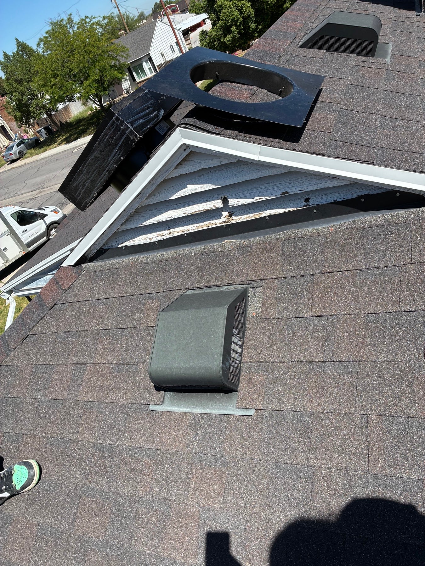 Gable-mounted solar fan